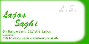 lajos saghi business card
